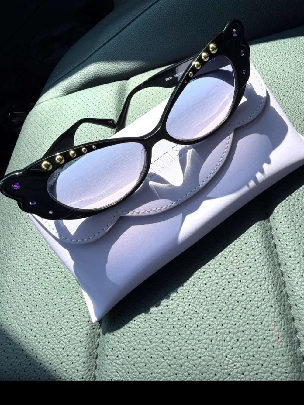Free People Anna Sui Pearl Wing Oversized Sunglasses